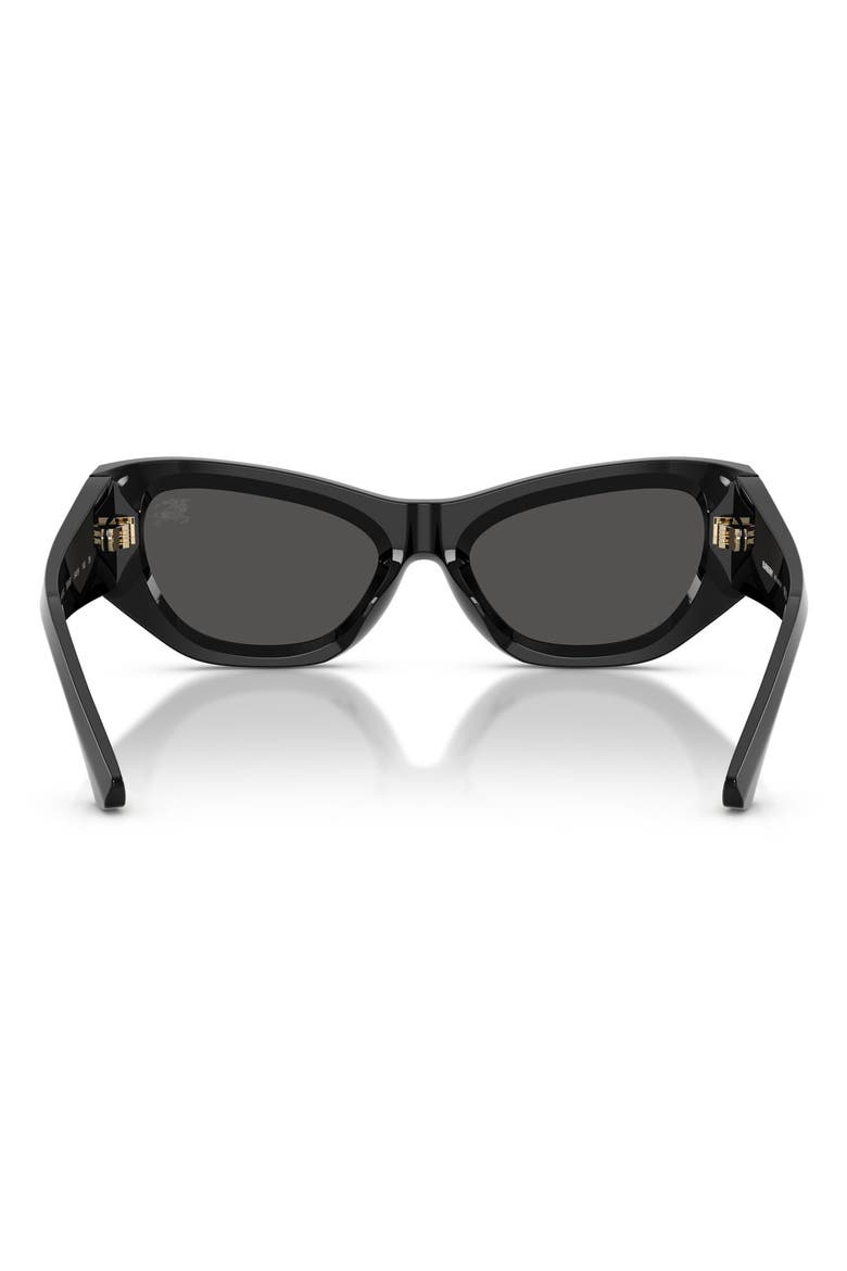 54mm Cat Eye Sunglasses, Alternate, color, BLACK