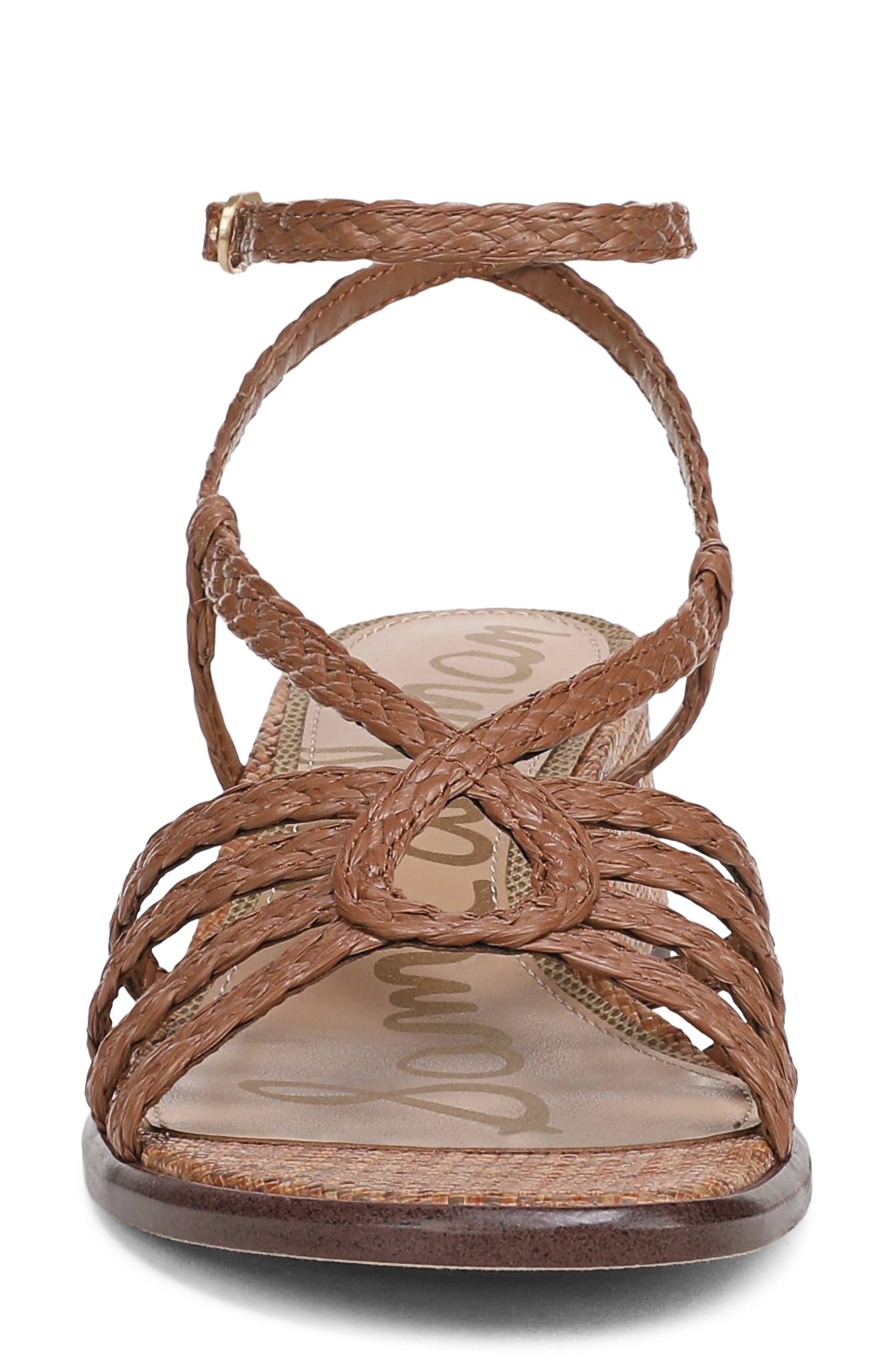 Sam Edelman Fletcher Ankle Strap Sandal, Alternate, color, Rich Cognac