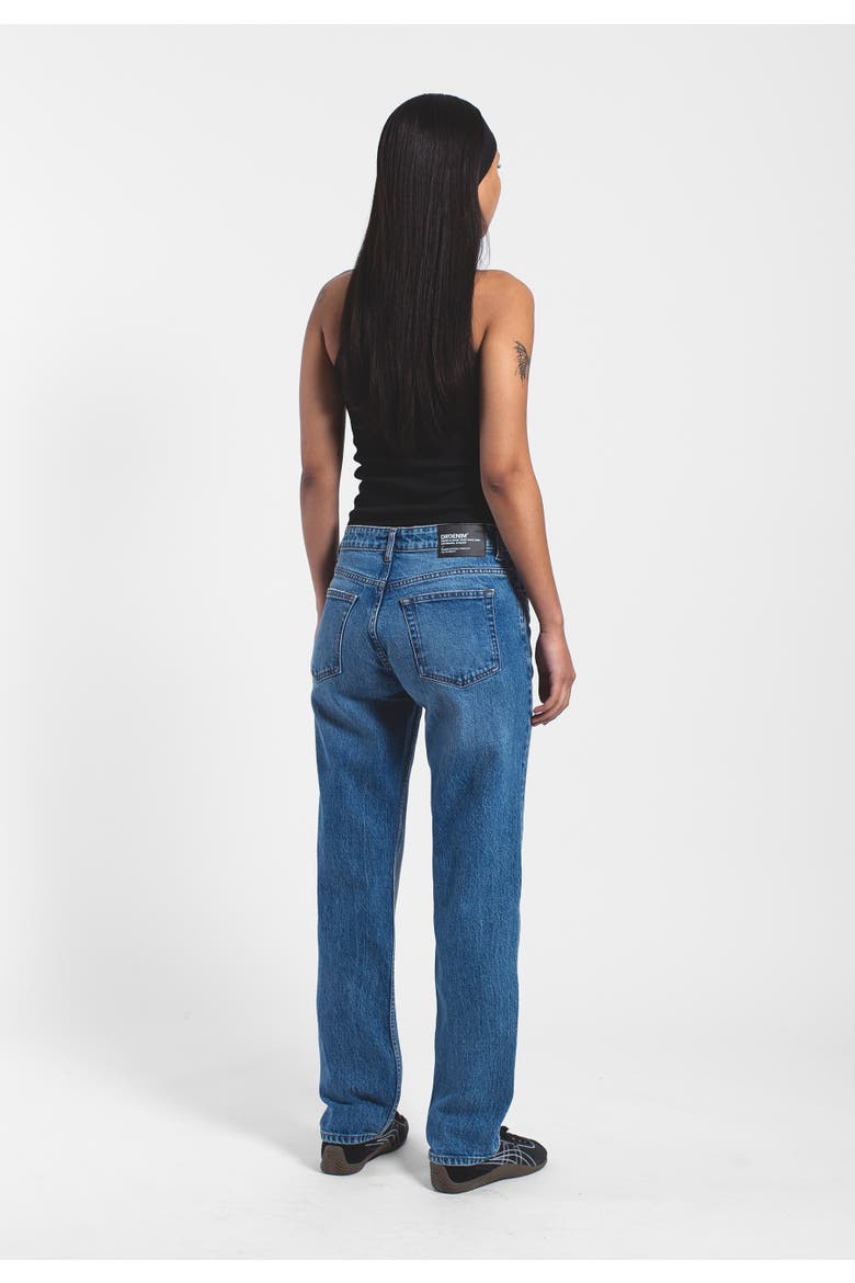 Arch Mid Straight Jeans, Alternate, color, Bay Mid Used