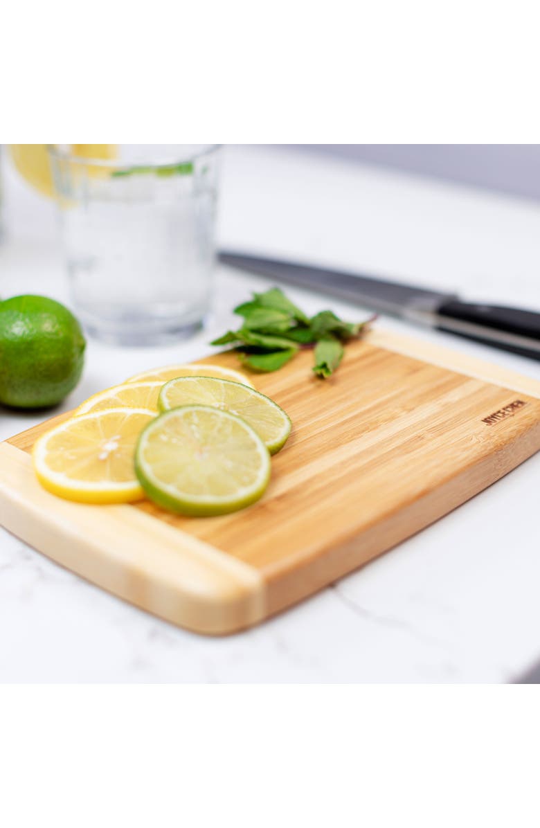 JOYCE CHEN Small Burnished Cutting Board, 6x9 Inches, Alternate, color, Bamboo