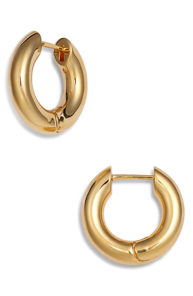 Nordstrom Demi Fine Tube Huggie Hoop Earrings, Main, color, 14K Gold Plated