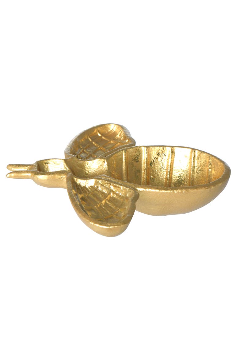 Decorative Cast Iron Gold Bee Shaped Dish, Alternate, color, Gold