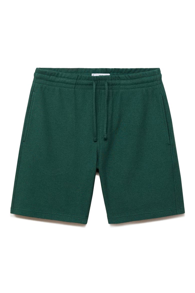 Textured Cotton Bermuda Shorts, Alternate, color, GREEN