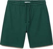 MANGO Textured Cotton Bermuda Shorts