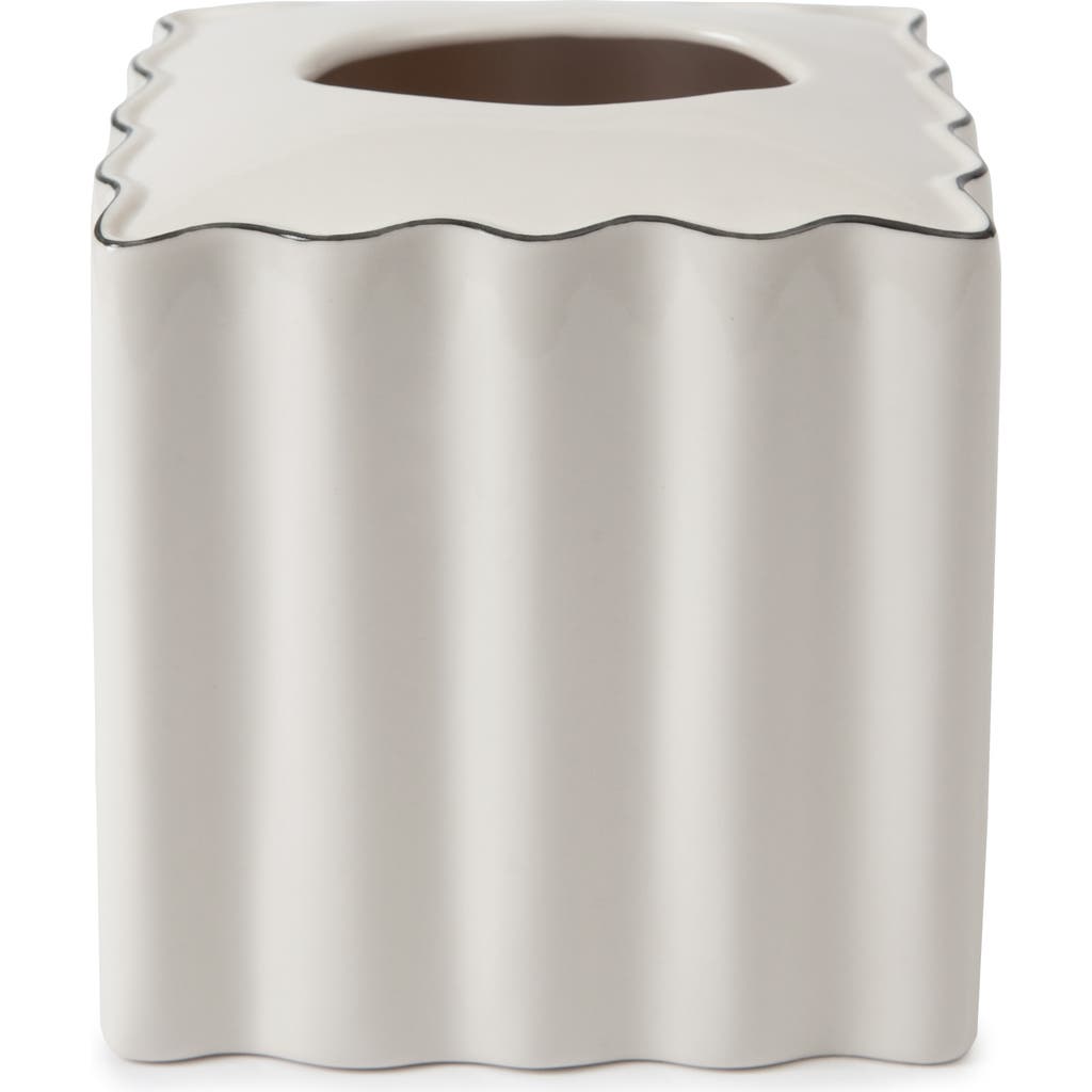 Kassatex Le Marais Porcelain Tissue Box Holder in White/Black  product