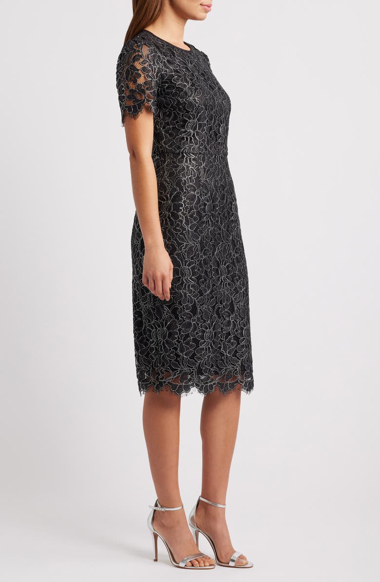 Eliza J Floral Lace Sheath Dress, Alternate, color, 