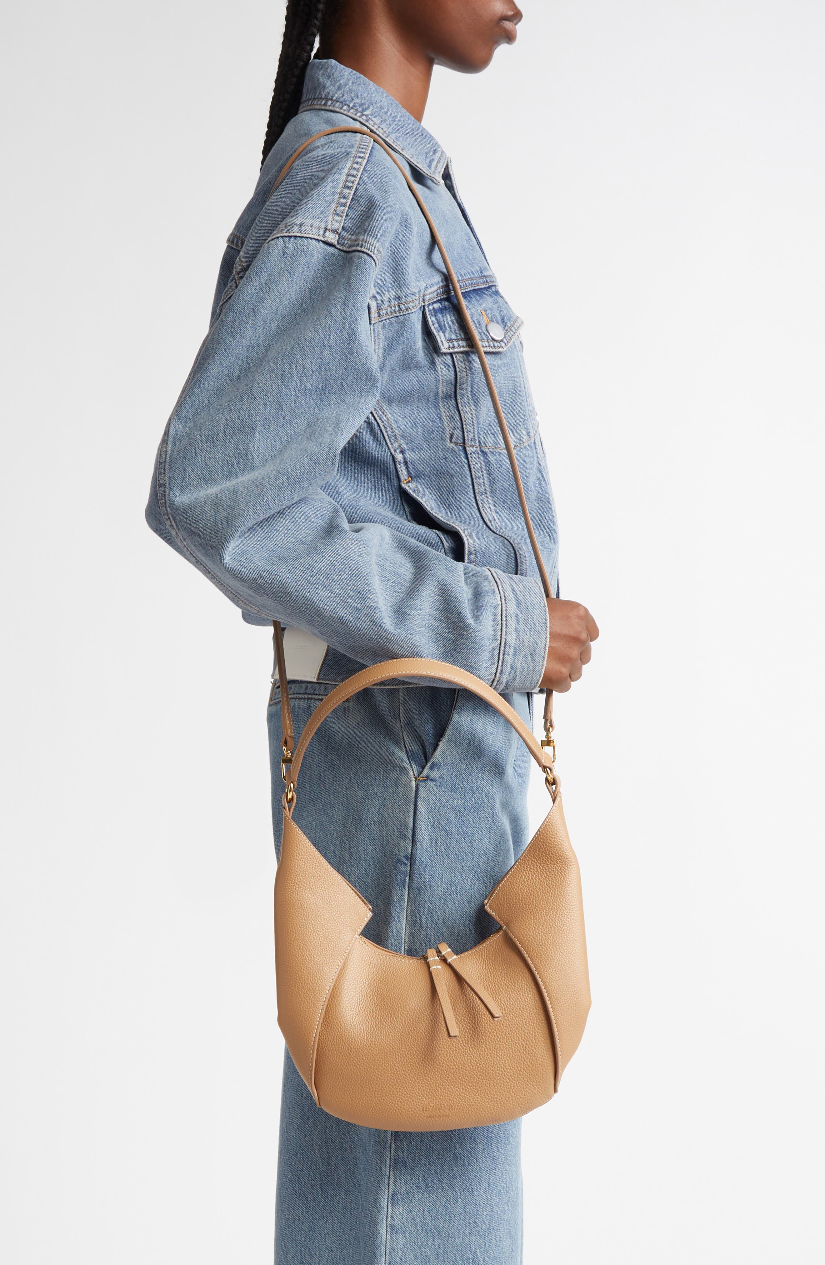 Ree Projects Mini Riva Pebbled Leather Tote, Alternate, color, Clay