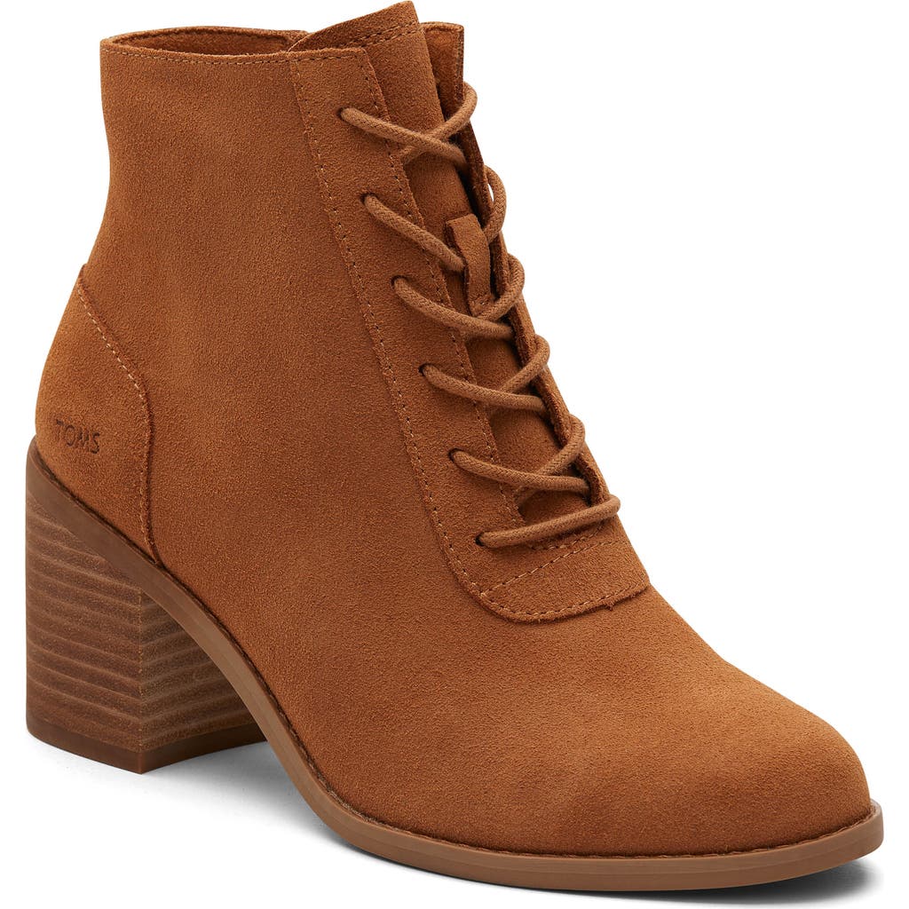 Toms Evelyn Lace-up Bootie In Black