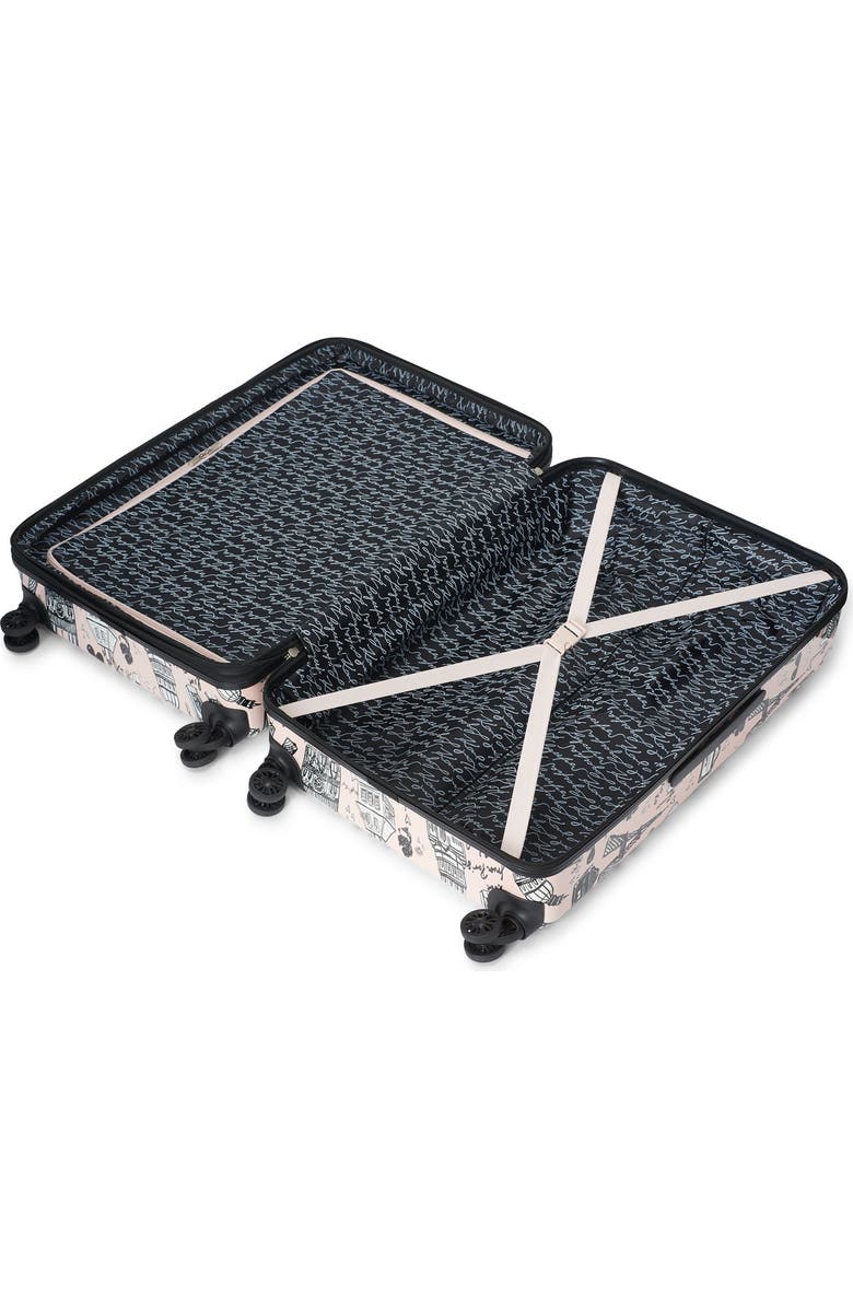 KARL LAGERFELD Karl in Paris Upright Suitcase, Alternate, color, Pink/Black