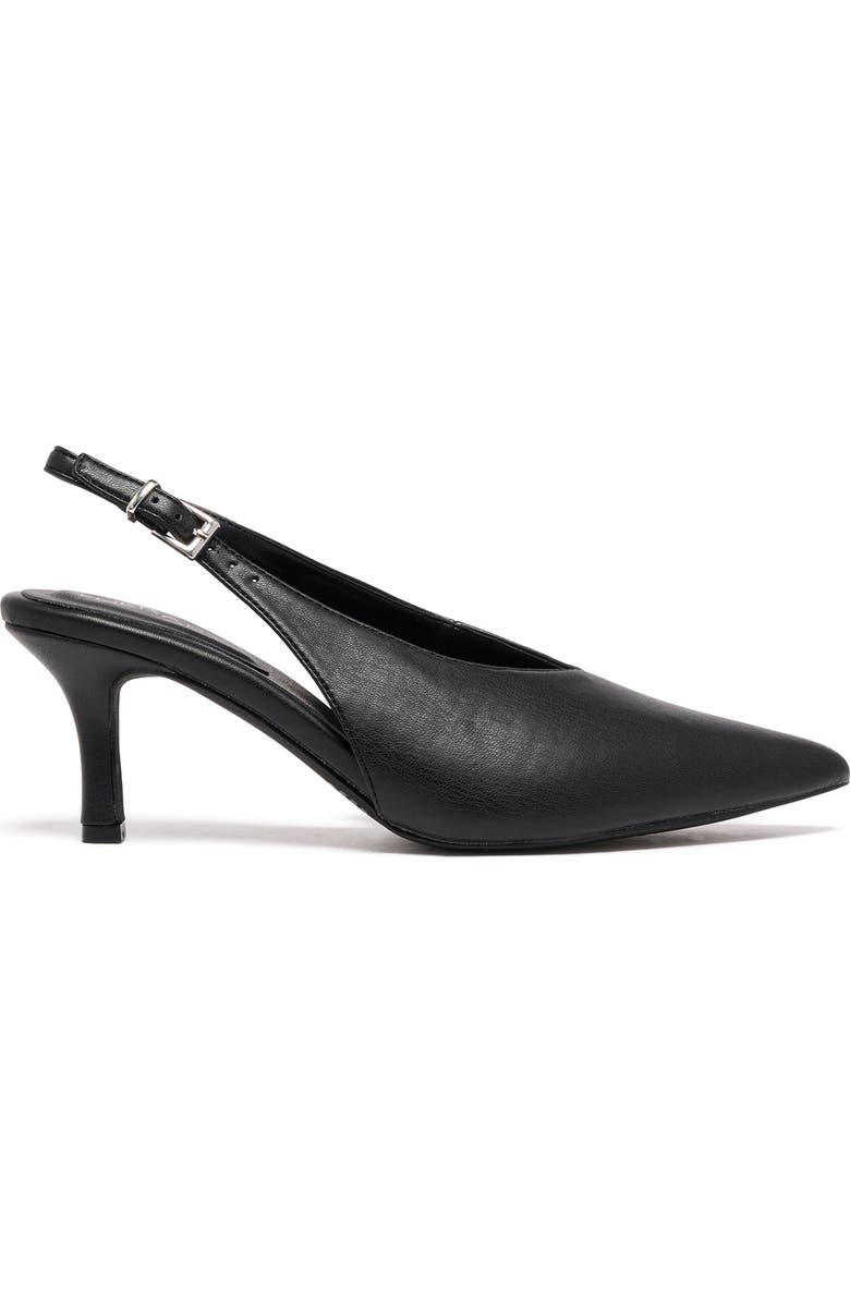 Therapy Australia Jacs Slingback Pointed Toe Pumps, Alternate, color, Black Smooth Pu