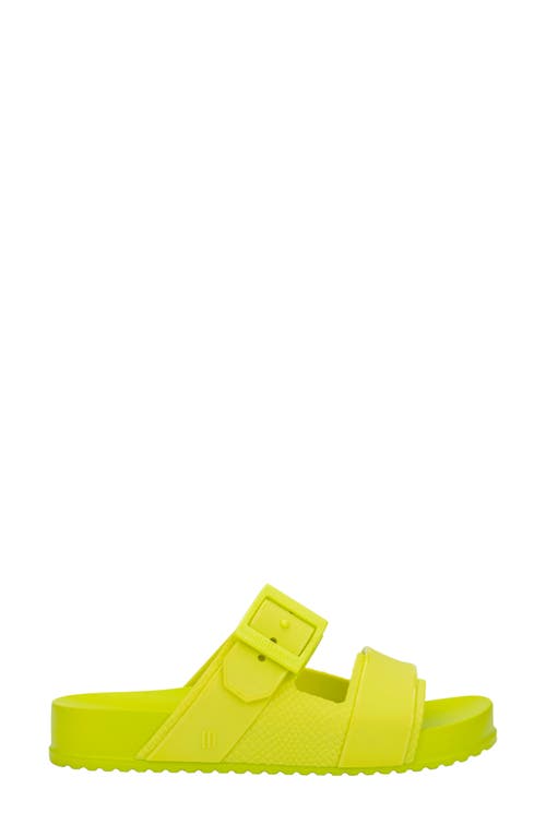 Melissa Cozy Connection Green Jelly Slide Sandals In Green