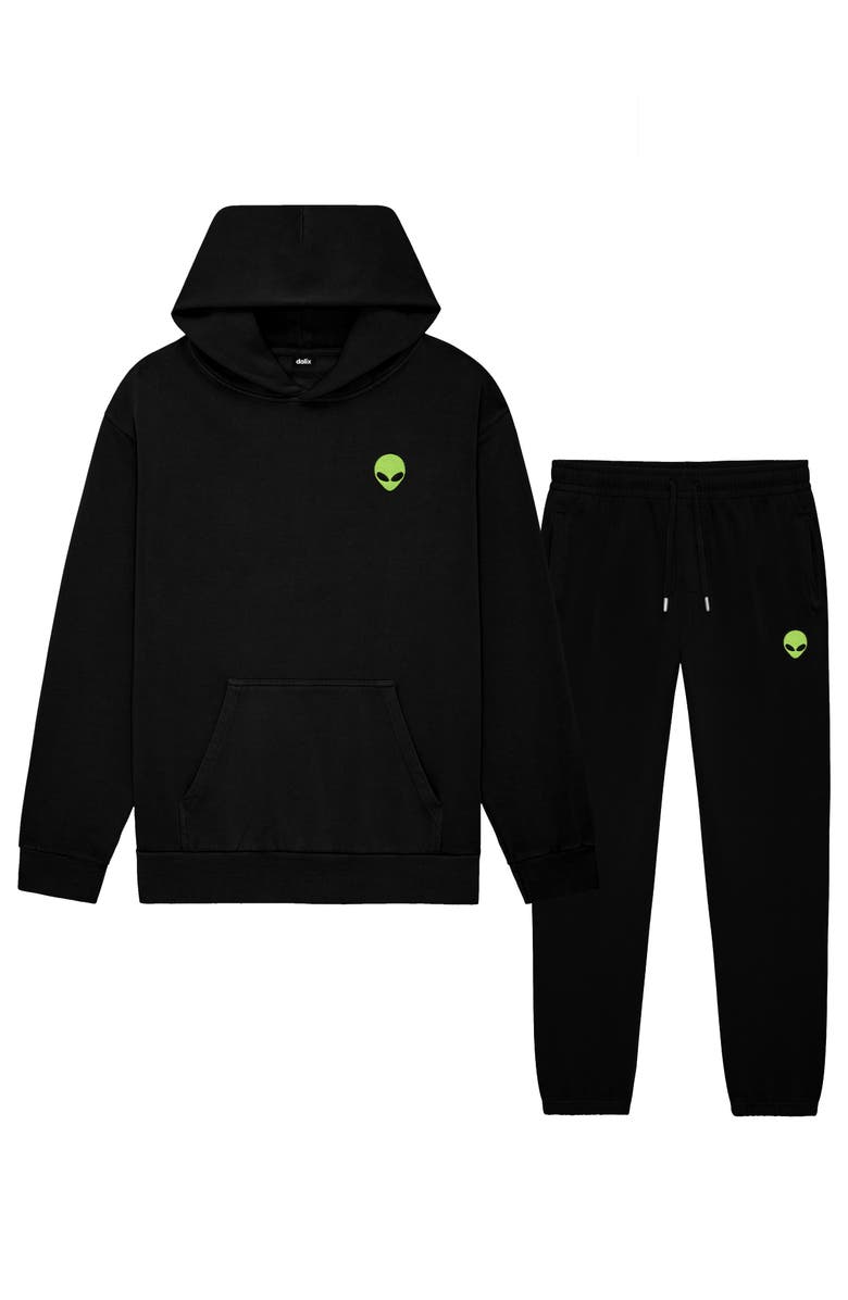 Dalix Alien Relaxed Sweatsuit, Main, color, Black