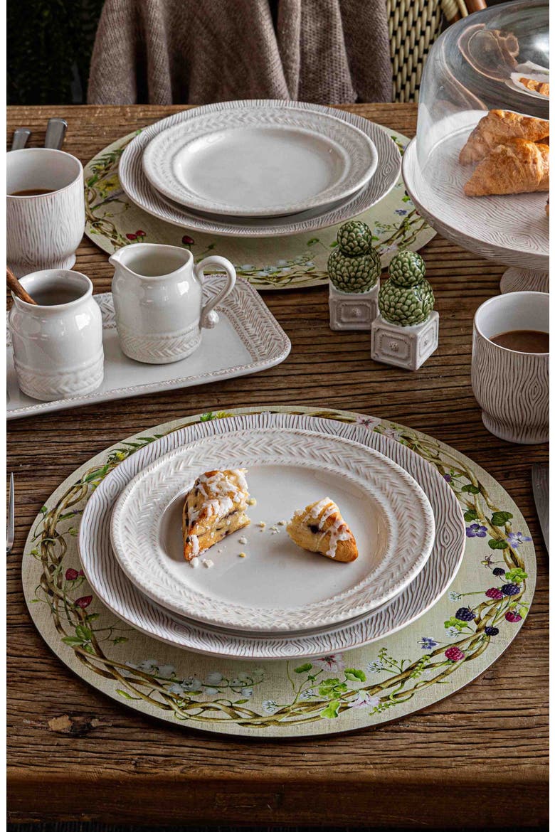 Meadow Walk Set of 4 Round Placemats, Alternate, color, BEIGE MULTI