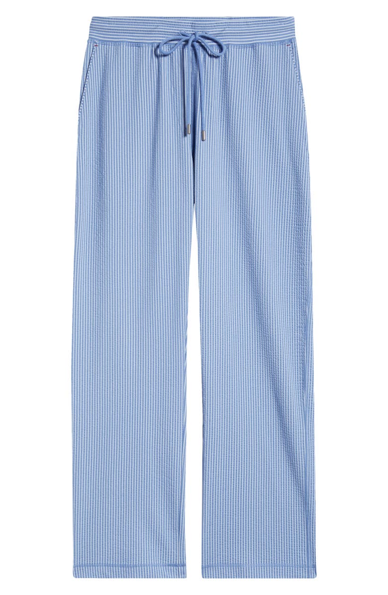 Daniel Buchler Pinstripe Seersucker Pajama Pants, Alternate, color, Blue Stripe