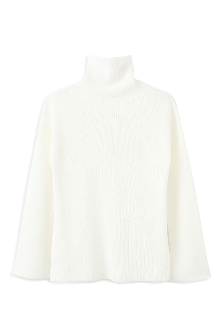 Bell Sleeve Turtleneck Sweater, Alternate, color, OFF WHITE