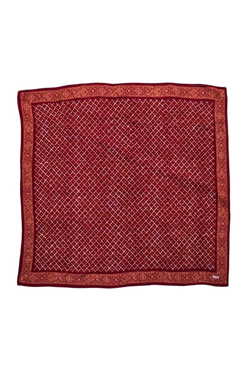 Oversized Hand Dyed Batik Bandana, Main, color, Crimson Cross