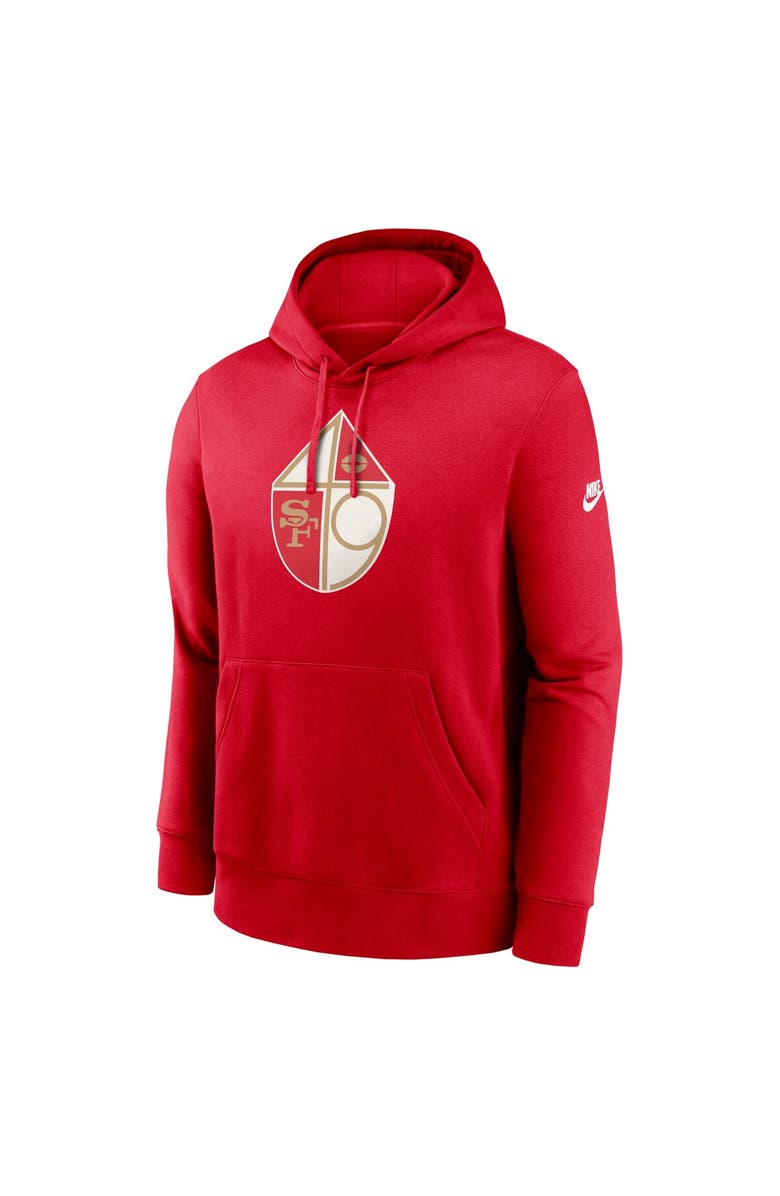 Nike Men's Nike Scarlet San Francisco 49ers Rewind Club Logo Pullover Hoodie, Alternate, color, Scarlet