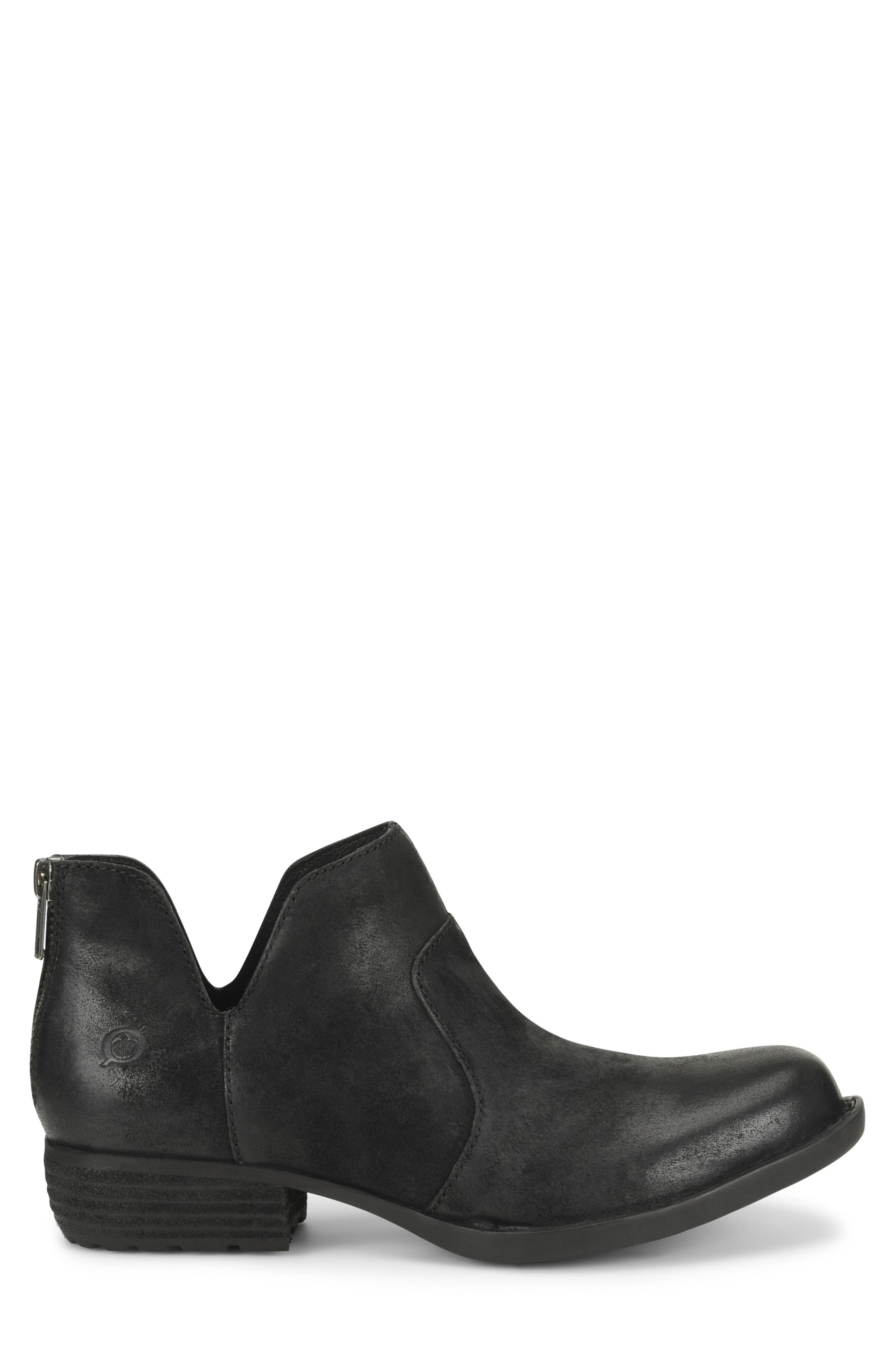 'Kerri' Bootie, Alternate, color, BLACK DISTRESSED LEATHER