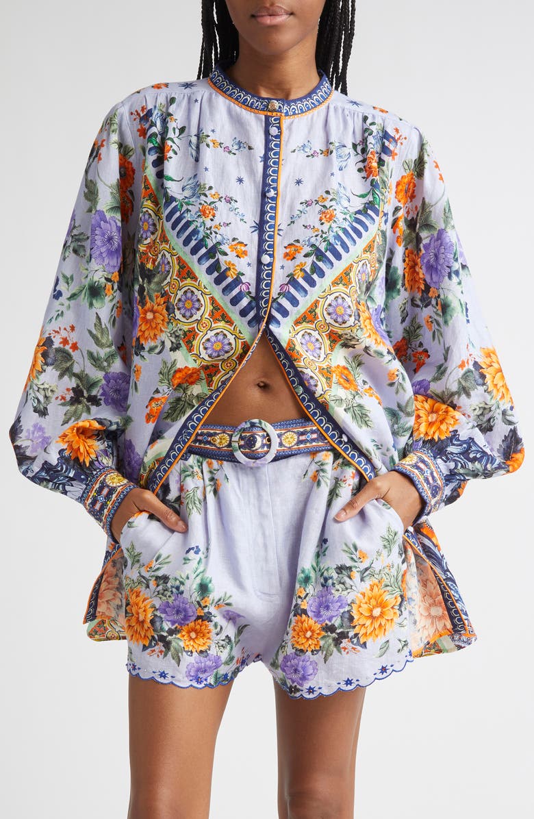 Camilla Luscious in Lisbon Linen Shirt, Main, color, Luscious In Lisbon