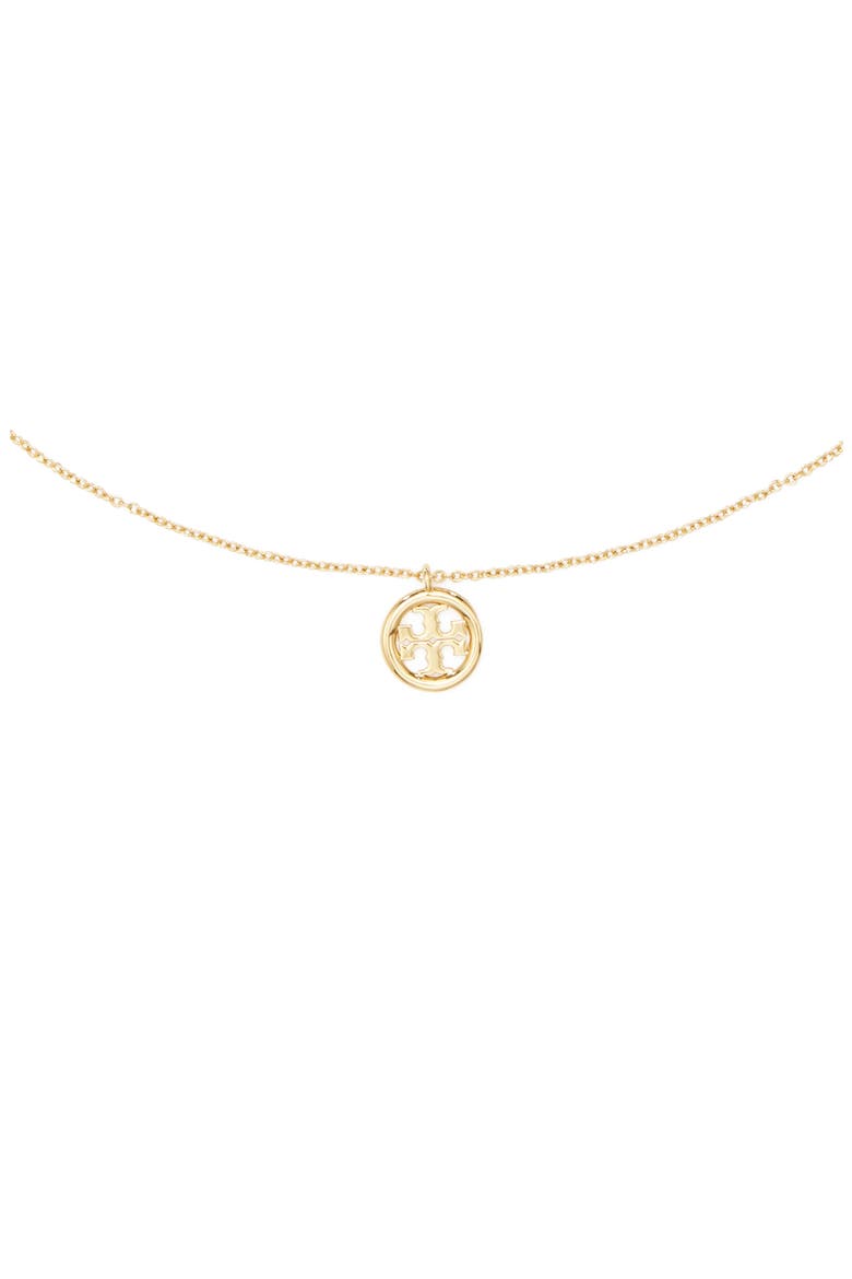 Icon Circle Pendant Necklace, Alternate, color, TORY GOLD