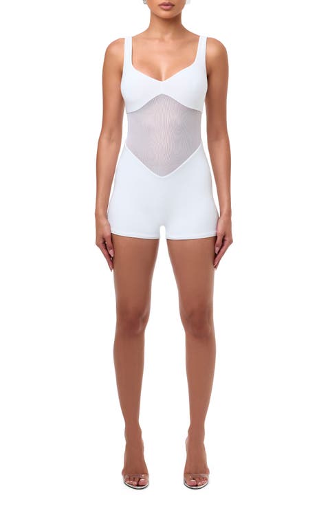 Hourglass Mesh Tank Romper
