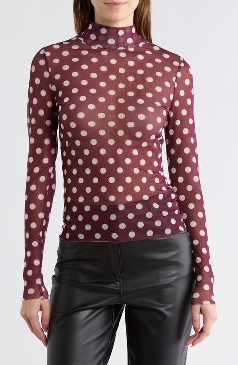 Zoe Mock Neck Mesh Top