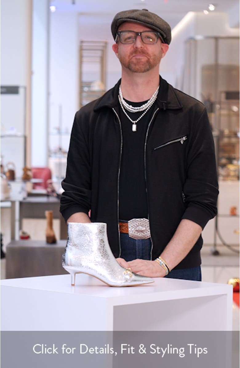 Darmena Pointed Toe Kitten Heel Bootie, sales video thumbnail