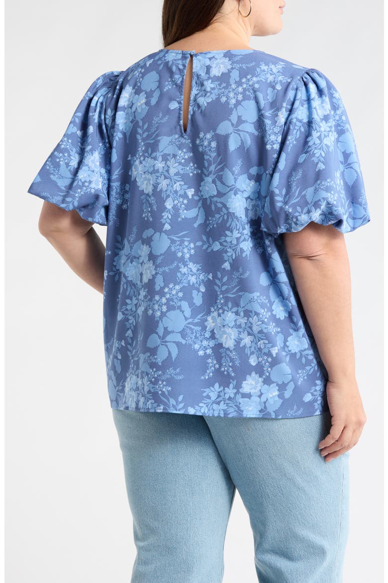Borage Puff Sleeve Top, Alternate, color, TONAL-BLUE-MULTI