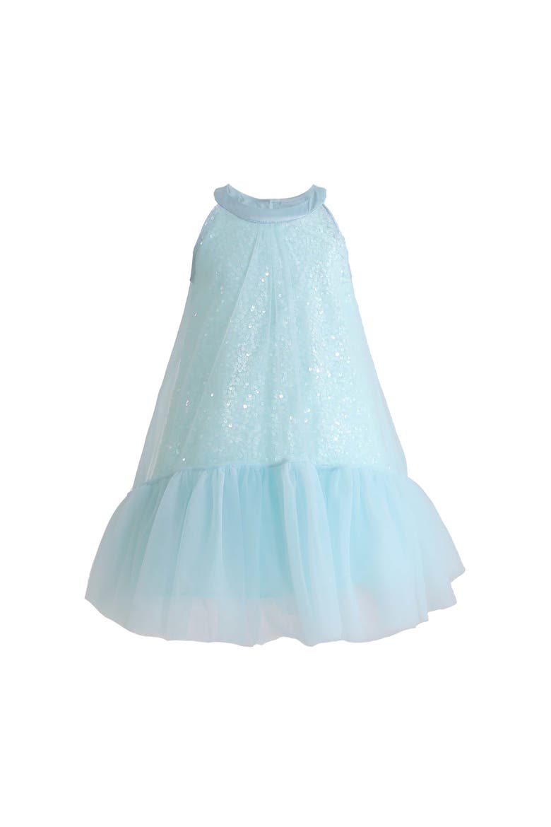 Amelisse Sequin Back Bow Dress, Main, color, Blue