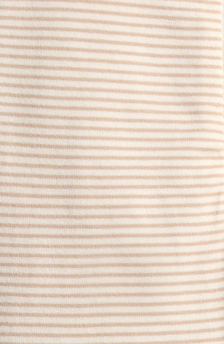 QUINCY MAE Stripe Zip Footie, Alternate, color, Oat