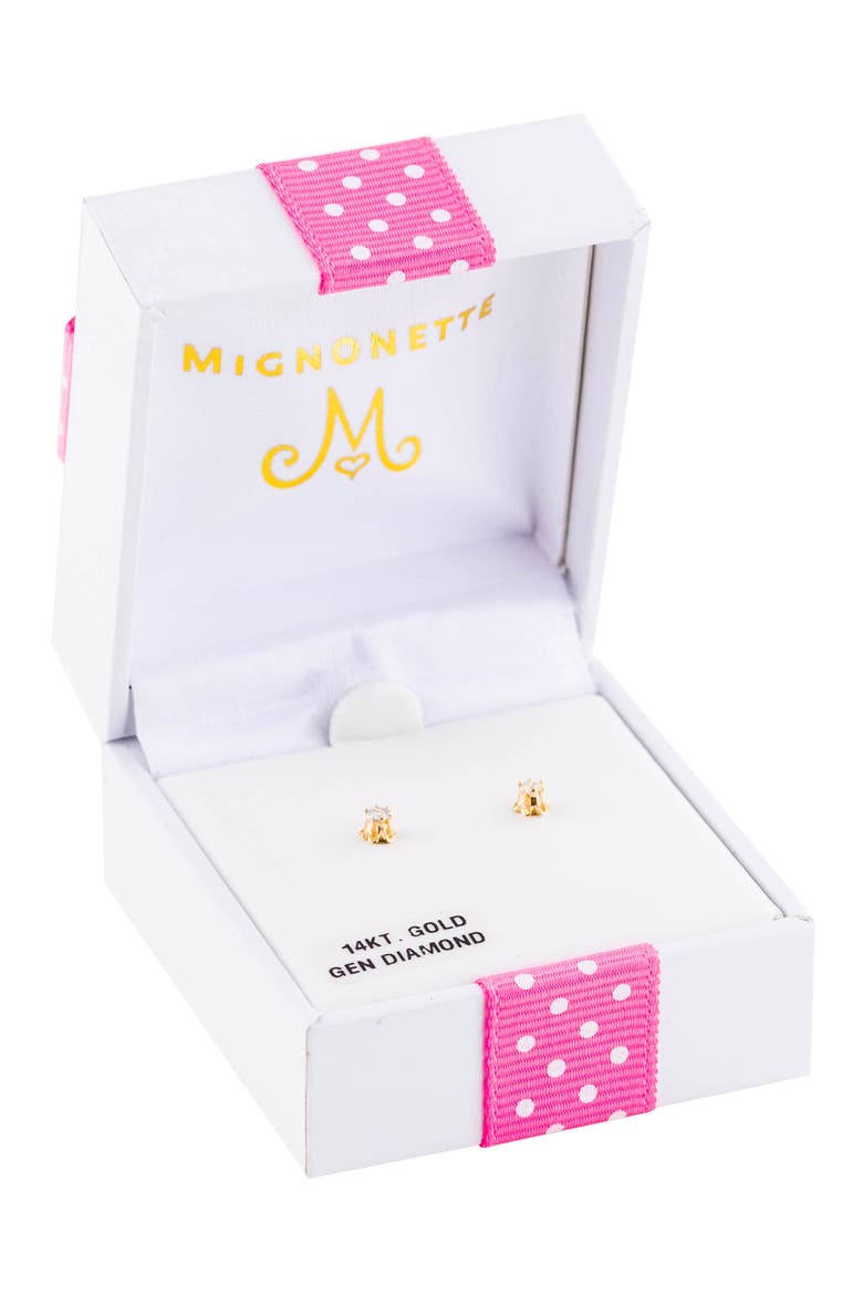 14k Gold & Diamond Earrings, Alternate, color, GOLD