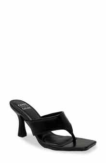 Cielle Thong Strap Flared Heel Sandal