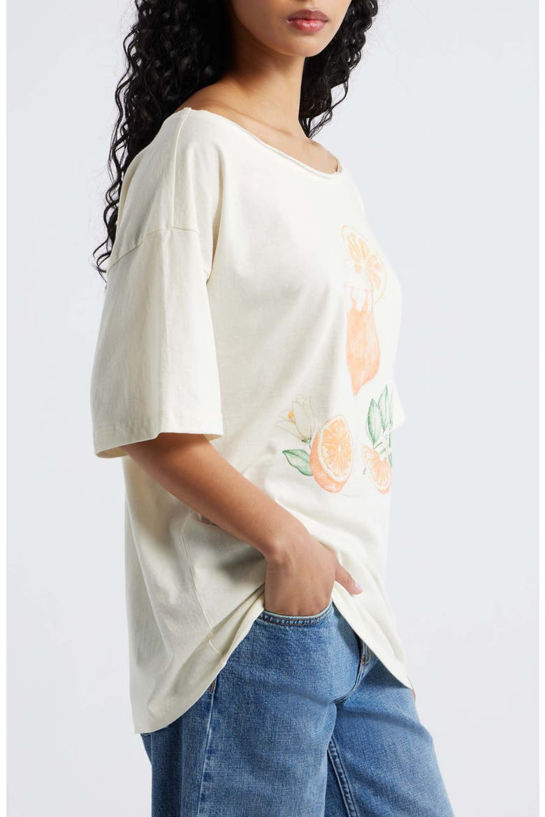 Aperol Spritz Graphic Cotton T-Shirt, Alternate, color, MARSHMALLOW