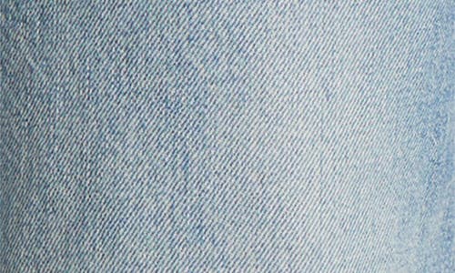 Mother Pipe Dream Button Sneak High Waist Fray Hem Wide Leg Jeans In Blue
