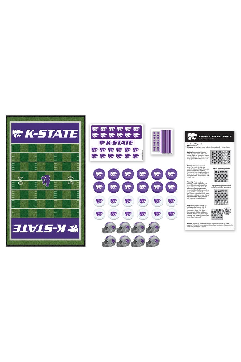 Kansas State Wildcats Checkers Game, Alternate, color, Multicolor