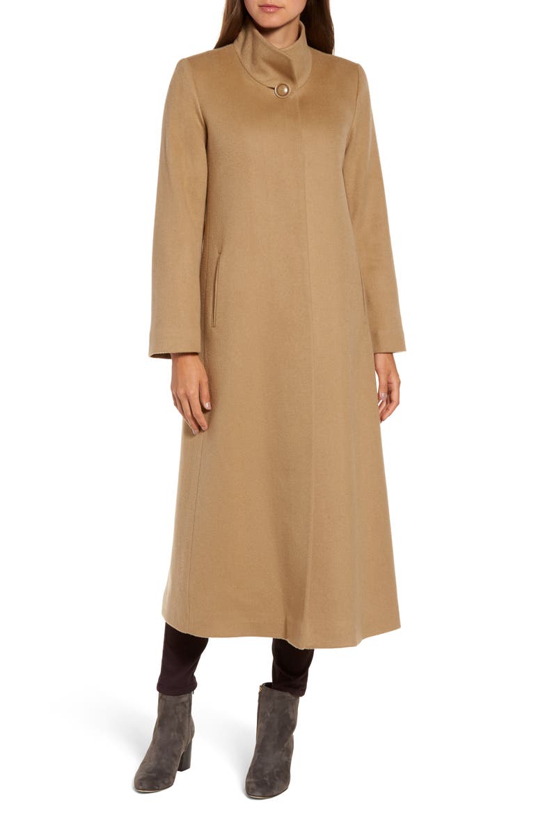 Cashmere Long Coat, Alternate, color, CAMEL