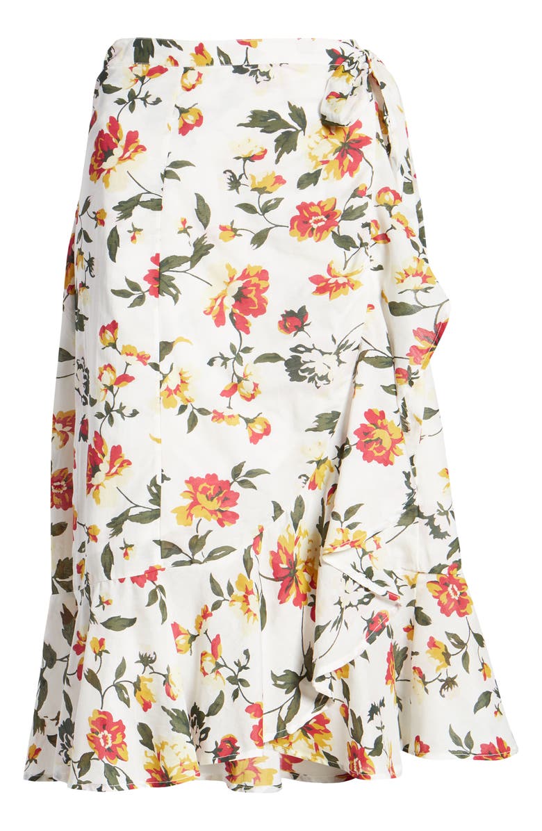 Lucky Brand Sadie Wrap Skirt, Alternate, color, Natural Multi