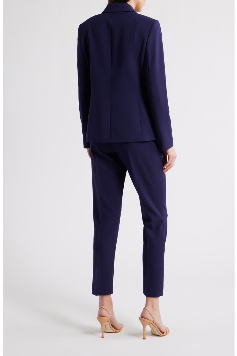 One-Button Crepe Jacket & Pants Set, Alternate, color, MIDNIGHT N