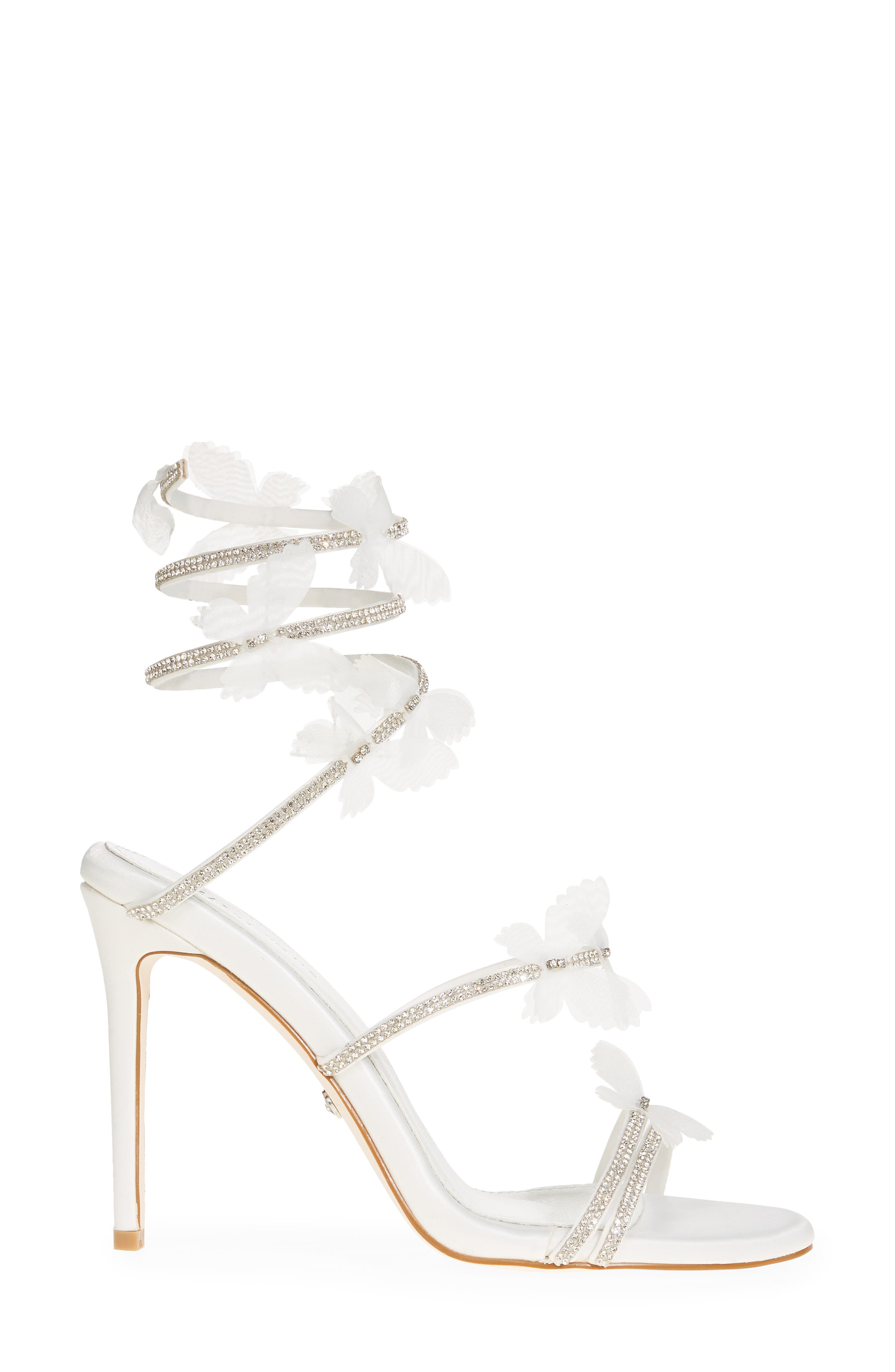 AZALEA WANG Aryana Rhinestone Ankle Wrap Sandal, Alternate, color, 