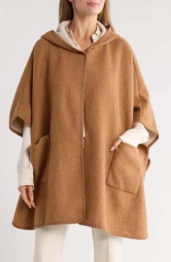 Nanette Lepore Hooded Ruana In Brown