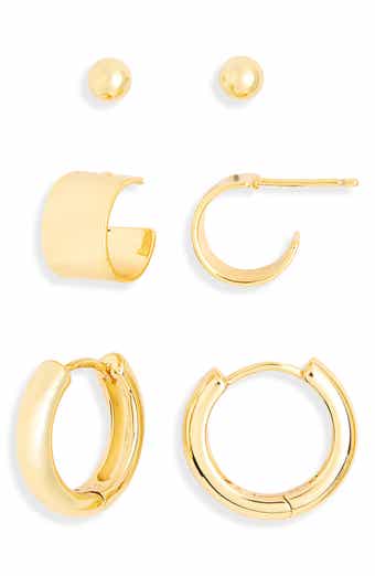 3-Pack Hoop & Stud Earrings