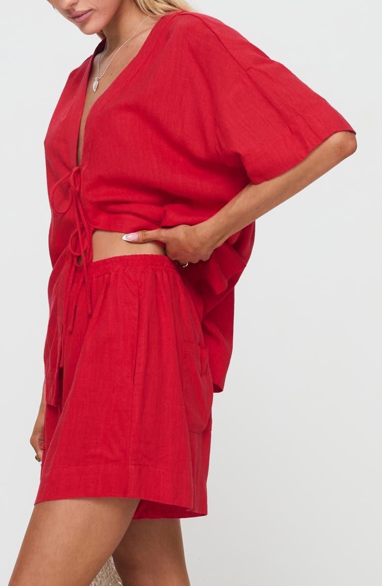 Princess Polly Illumine Split Top & Drawstrings Shorts Set, Alternate, color,