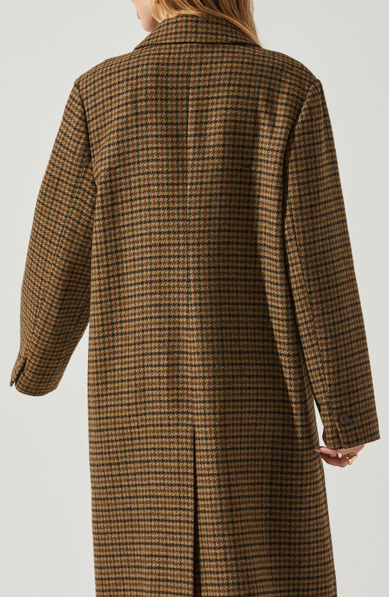 ASTR the Label Sonya Houndstooth Longline Coat, Alternate, color, 