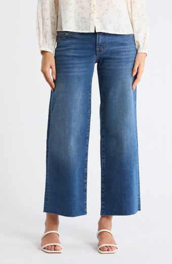 Lucky Brand Sweet Raw Hem Wide Leg Jeans