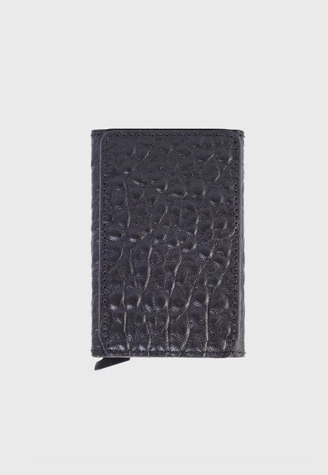 Genuine Leather Elephant Pattern Card Holder