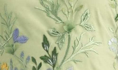 Arose Studio Hailey Embroidered Sheath Cocktail Dress In Green