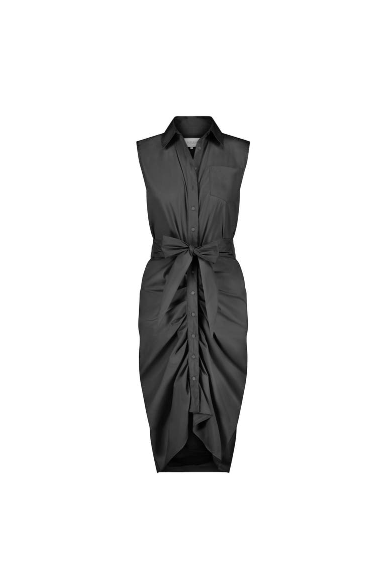 The Sleeveless Wrap Front Dress, Alternate, color, Black