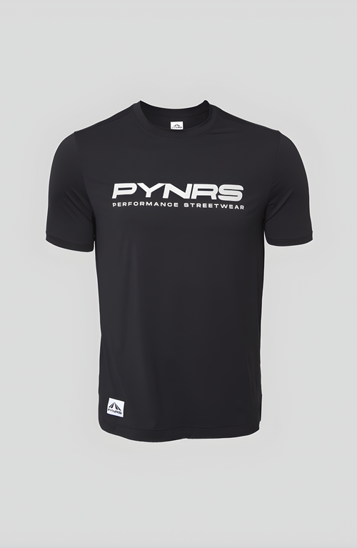 Pynrs Performance Streetwear Walk Hill Running Tee In Black