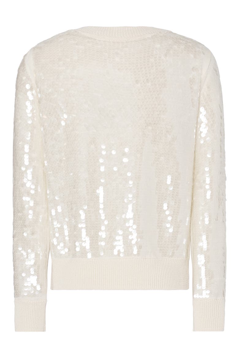 Ilaria Sequin V-Neck Sweater, Alternate, color, ECRU