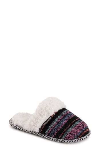 Muk Luks Frida Faux Fur Lined Scuff Slipper In Multi